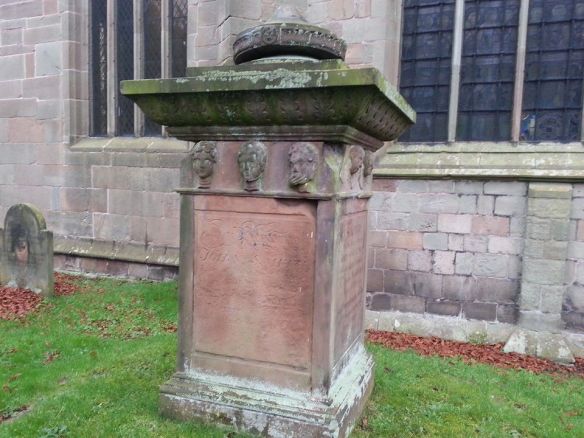 Tombstone in the graveyard at the Church of St Lawrence, Gnosall/