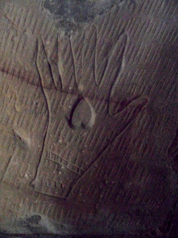 The 'Bride's Hand' Carving, St James the Great, Longdon