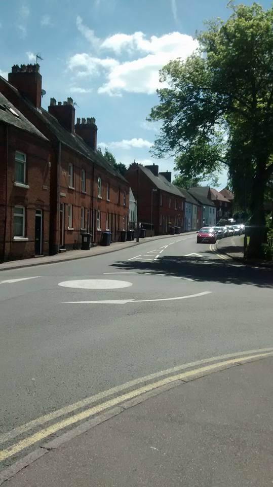 Back to plaque, looking up George Lane which was actually once part of the town ditch   