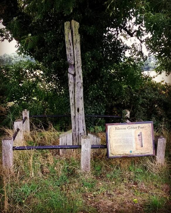 The Bilstone Gibbet Post, Leicestershire. Erected in March 1801 to display the body of local man John Massey, executed for murdering his wife Lydia and attemping to murder his step- daughter. Massey's headless skeleton, wrapped in chains, remained hanging from the post for seventeen years, his skull apparently being used as a candle holder in a pub in Atherstone. In the early twentieth century, the post was a venue for religious meetings but today, there are rumours of more unusual behaviour taking place here.