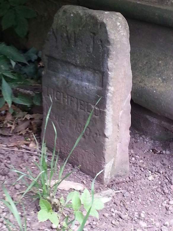 Outside St Michael's church is the relocated headstone of the last three men to be executed in the city. On 1st June 1810, Neve, Jackson & Weightman were taken by cart from the city gaol & publicly hanged for forgery at the city gallows (where Tamworth St, Upper St John St & the London Road cross). Interesting that at some point, the word 'hanged' appears to have been obliterated from the monument. Although this appears to be the only marker to executed criminals buried here, the church register records the names of others who were executed and buried e.g. John Wilson Sept 23rd 1583 and John Walle and Robert Hodgson described as prisoners executed and buried on 13 October 1587.