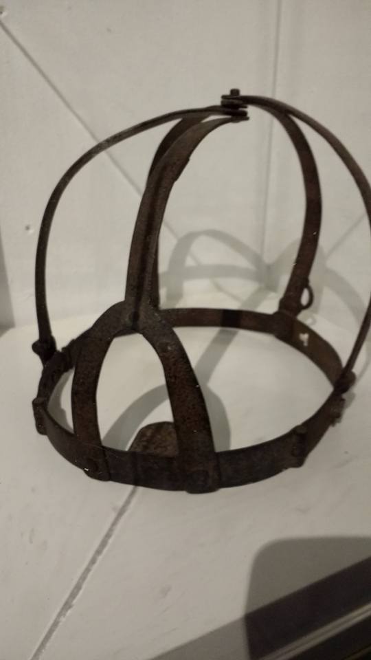 The old gaol cells in Lichfield have an example of a Scold's Bridle or brank on display. There's an excellent article from the Museum of Witchcraft and Magic exploring the history of these vile items here - http://museumofwitchcraftandmagic.co.uk/…/object-of-the-mo…/). Of particular interest is the following reference, 